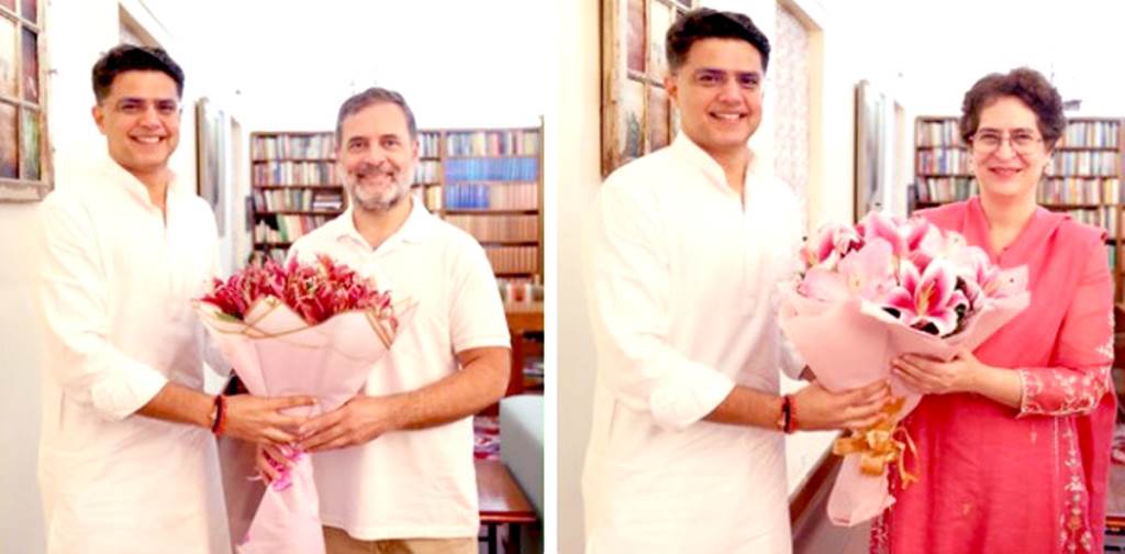 Sachin Pilot Meets Rahul Gandhi and Priyanka Gandhi